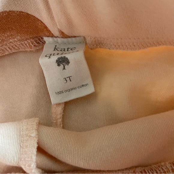 Kate Quinn Organic Cotton Peaches PJ Set 2T Top 3T Bottoms Peach Color - Picture 6 of 8